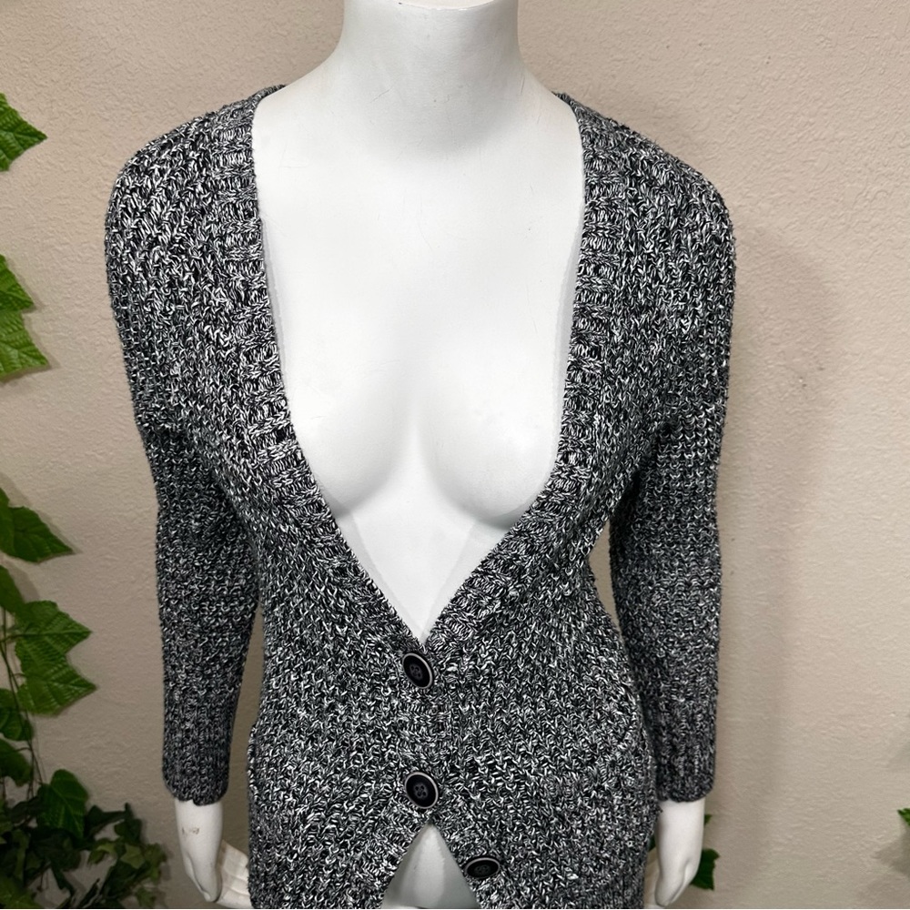 American Eagle, Gray Button-Down Knit Cardigan - image 3